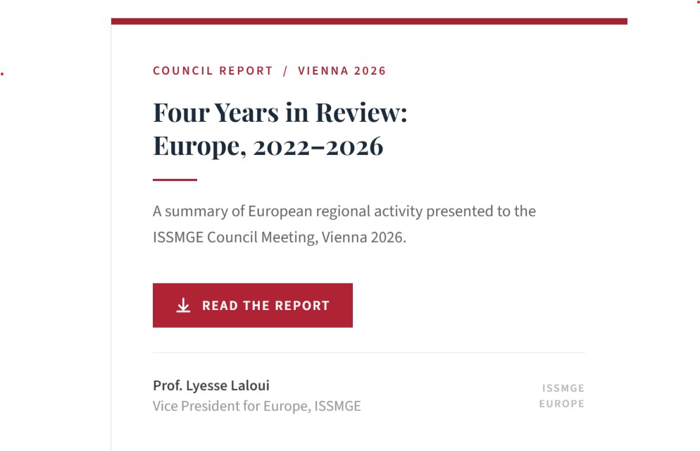 ISSMGE Europe Newsletter. Spring, 2025 Wll the latest geotechnical and soil mechanics news from acorss Europe includeing the 5th European ISSMGE National Assembly in Skopje, North Macedonia